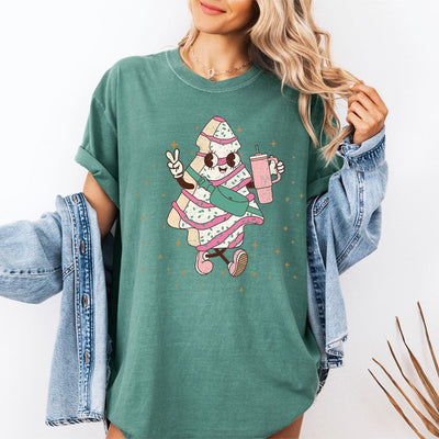 Debbie Cake Christmas Tree Boujee Comfort Colors Graphic Tee