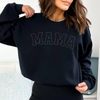 Mama Varsity Letter Embossed Puff Sweatshirt for Women
