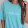 Embroidered Comfort Colors Saved By Grace Christian Tee