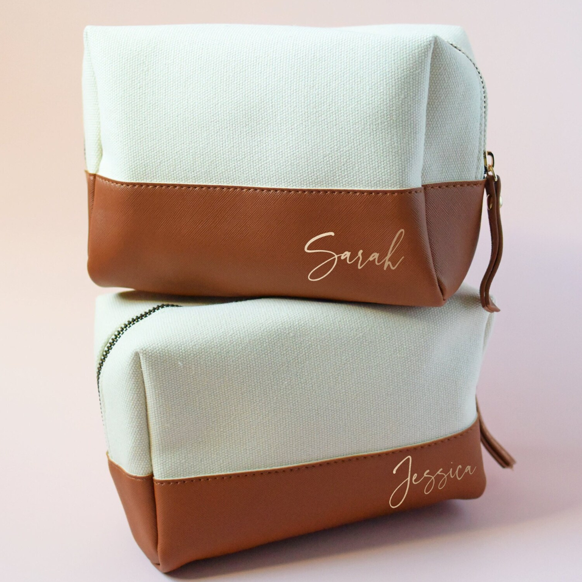 Personalized Cosmetic Bag with Name - The White Invite