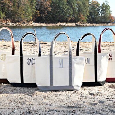 Large Boat Tote with Zipper