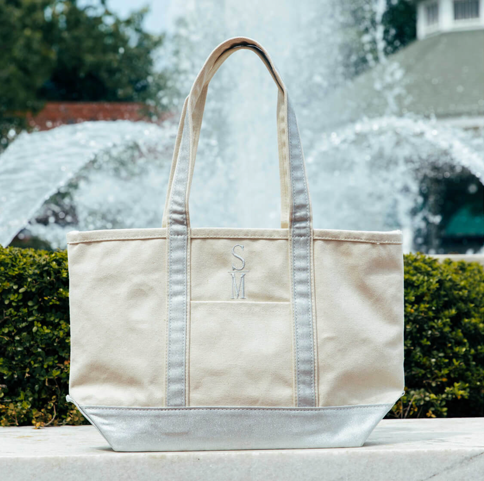 monogrammed canvas tote bags