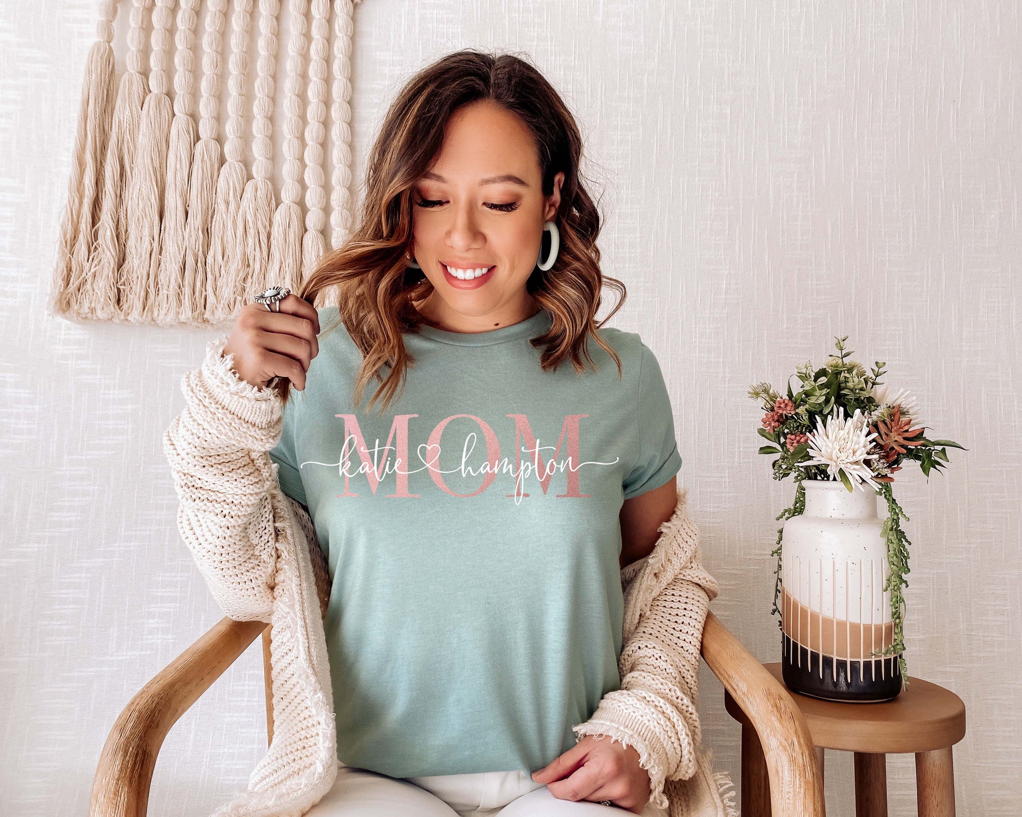 Personalized Mom Shirt - Women's Graphic Tee - Free Shipping